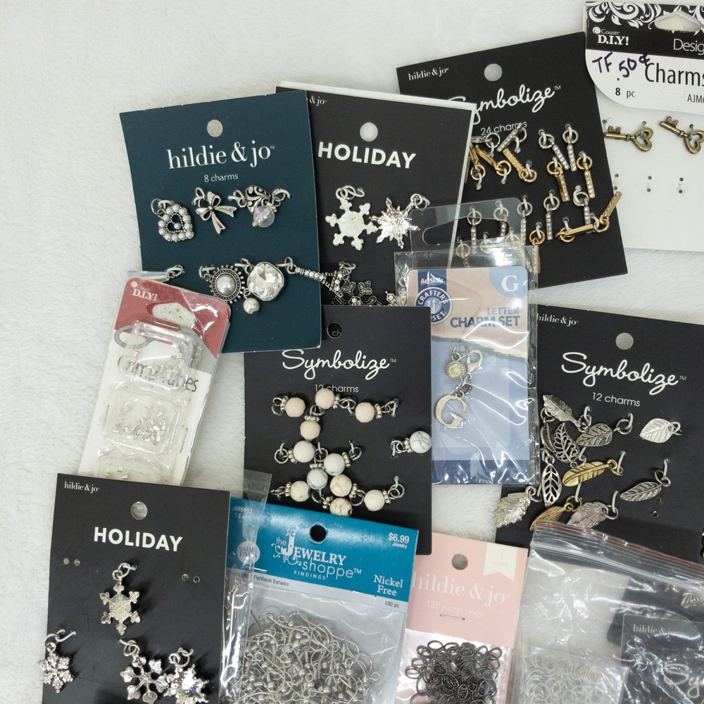 Earring Making Supplies Lot Jewelry Charms Findings Tools Jump Rings Storage - Picture 3 of 14